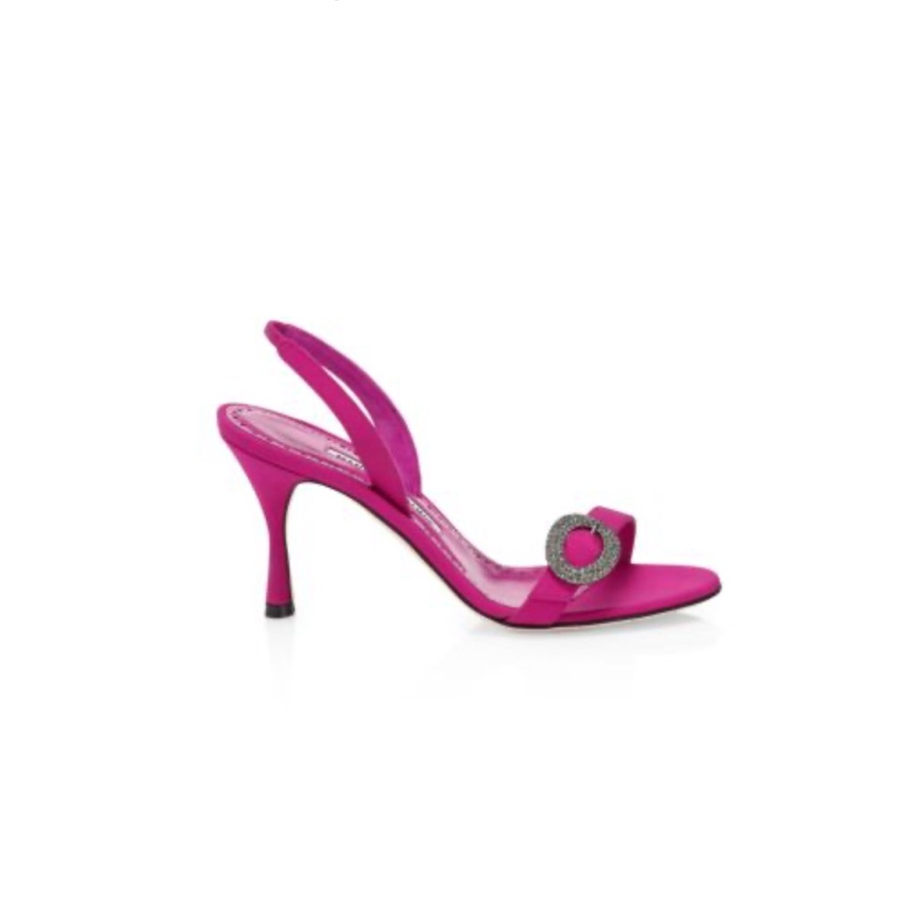 Manolo Blahnik Selunga Silk Slingbacks